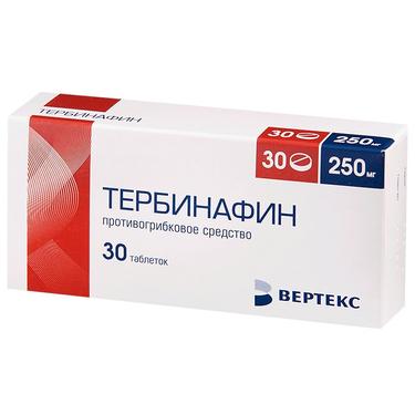 Тербинафин таблетки 250мг 30 шт.