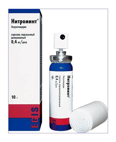 Нитроминт спрей подъязычный доз.0,4 мг/доза 180доз балон 10г