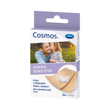 Пластырь "Cosmos" Sensitive для чувствит.кожи: 6см х 10см. 5 шт.