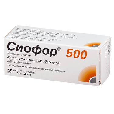 Сиофор 500 таблетки 500мг 60 шт.