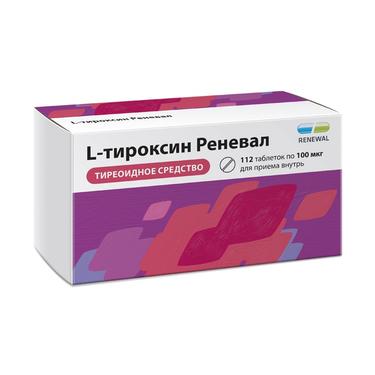 L-тироксин Реневал таблетки 100мкг 112 шт.