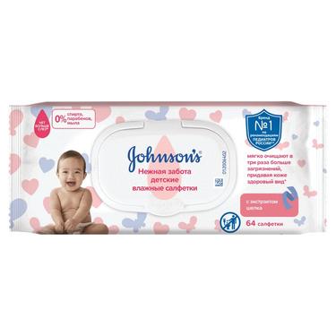 Johnson's Baby Салфетки влажные нежная забота 64 шт.