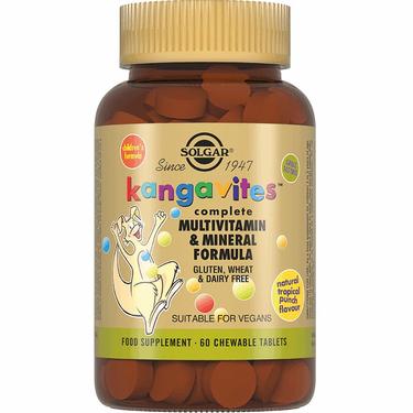Солгар Кангавитес со вкусом тропических фруктов таблетки жевательные для детей 60 шт.