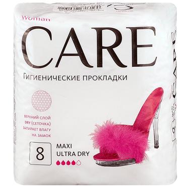 Care Woman Прокладки гигиенические Макси Ультра Драй 8 шт.
