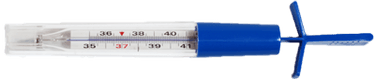 Термометр медицинский без ртути стеклянный в футляре для легкого встряхивания