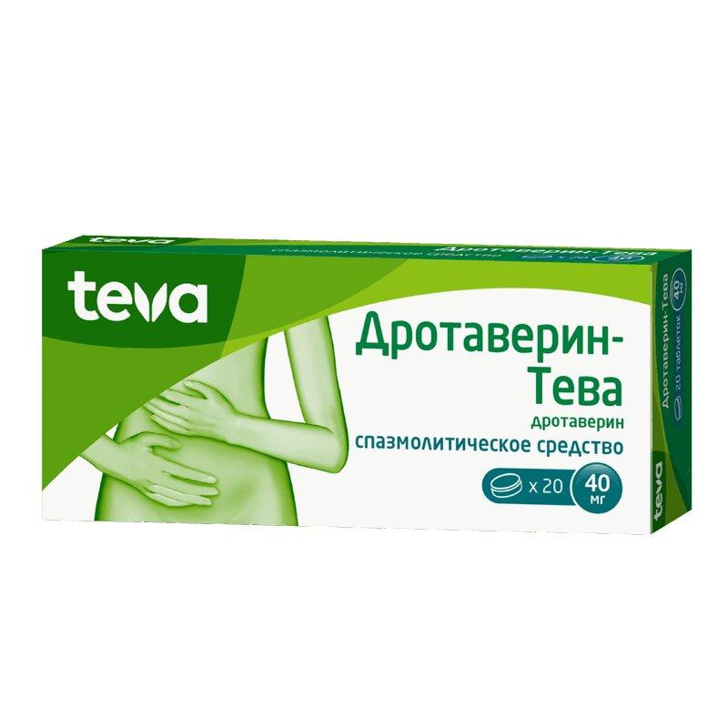 Дротаверин-Тева таблетки 40 мг уп N20