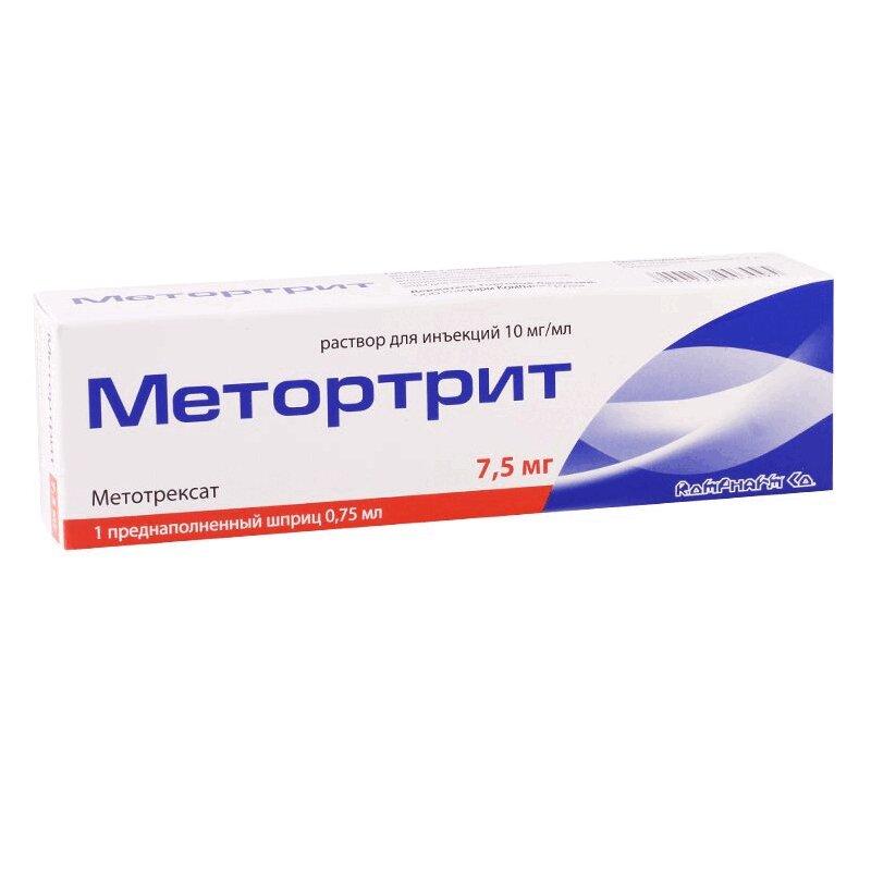 Метортрит раствор 10 мг/ мл шпр.0,75 мл с иглой 1 шт
