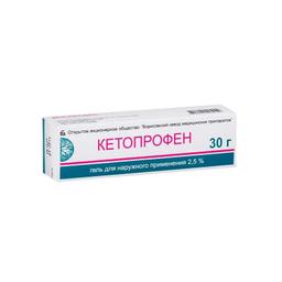 Кетопрофен гель 2,5% туба 30 г