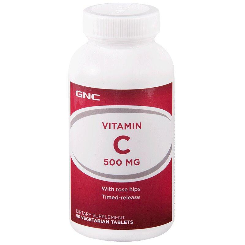 GNC Витамин С Тайм Релиз таблетки 500 мг 90 шт банка