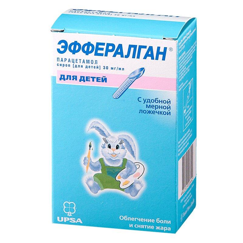 Эффералган сироп 30 мг/ мл фл.90 мл с мерной ложкой