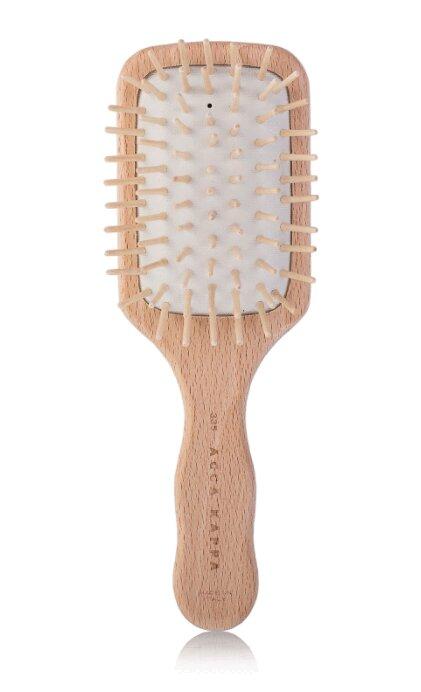Acca Kappa Щетка для волос квадратная с деревянными зубчиками