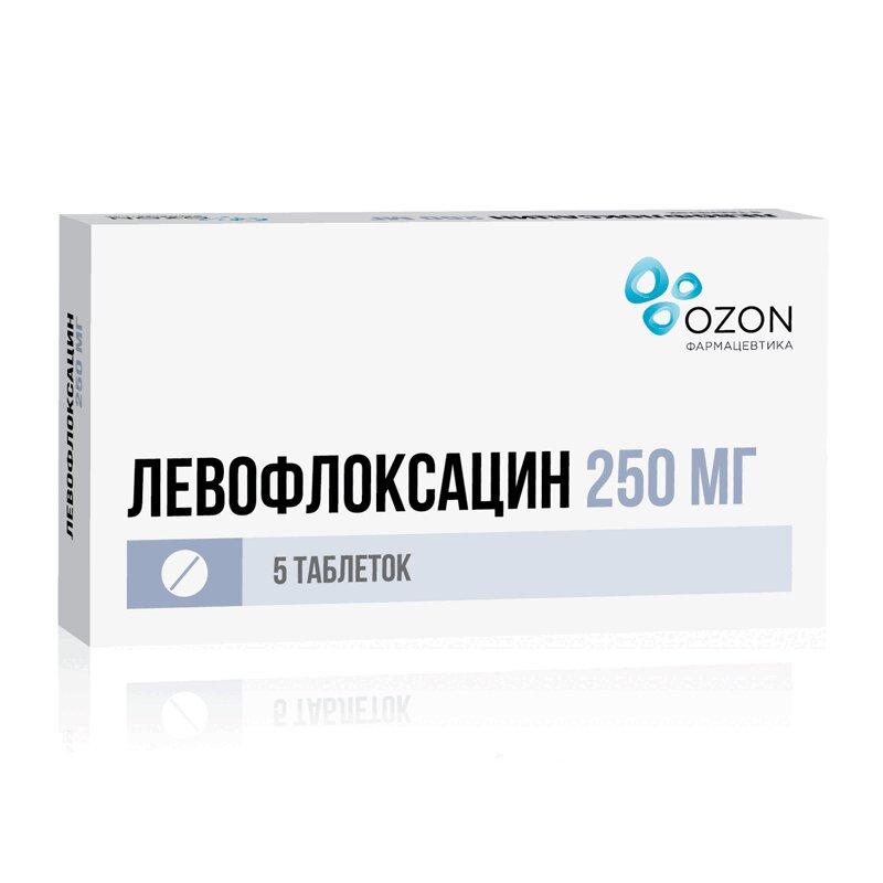 Левофлоксацин таблетки 250 мг 5 шт