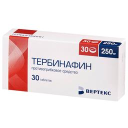 Тербинафин таблетки 250мг 30 шт