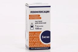Левофлоксацин раствор 5 мг/ мл 100 мл