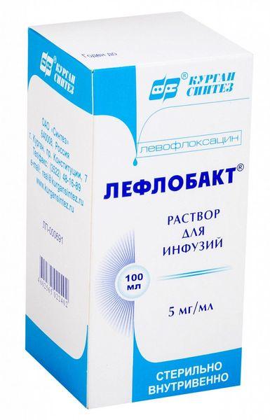 Лефлобакт р-р д/инф. 5 мг/ мл 100 мл 1 шт