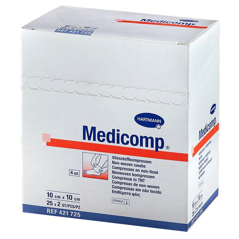 Салфетки "Medicomp" стерил 10 см. х 10 см. 2 шт х 25 шт.