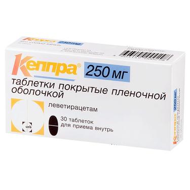 Кеппра таблетки 250мг 30 шт.