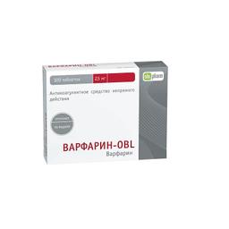 Варфарин-OBL таблетки 2,5мг 100 шт