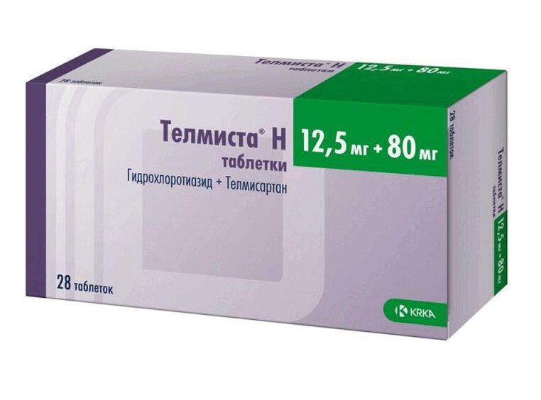 Телмиста Н таблетки 12,5 мг+80 мг 28 шт