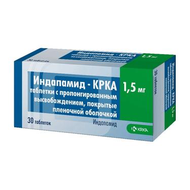 Индапамид-КРКА таблетки 1,5мг 30 шт.