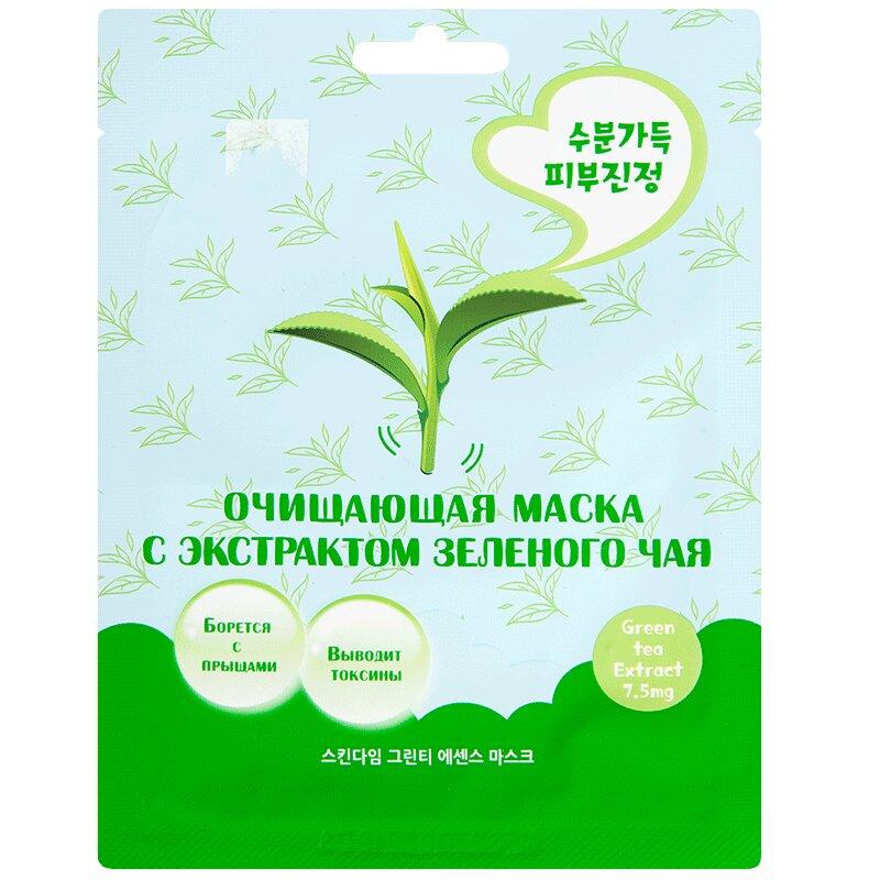 PL Маска для лица очищающая с экстрактом зеленого чая 1 шт