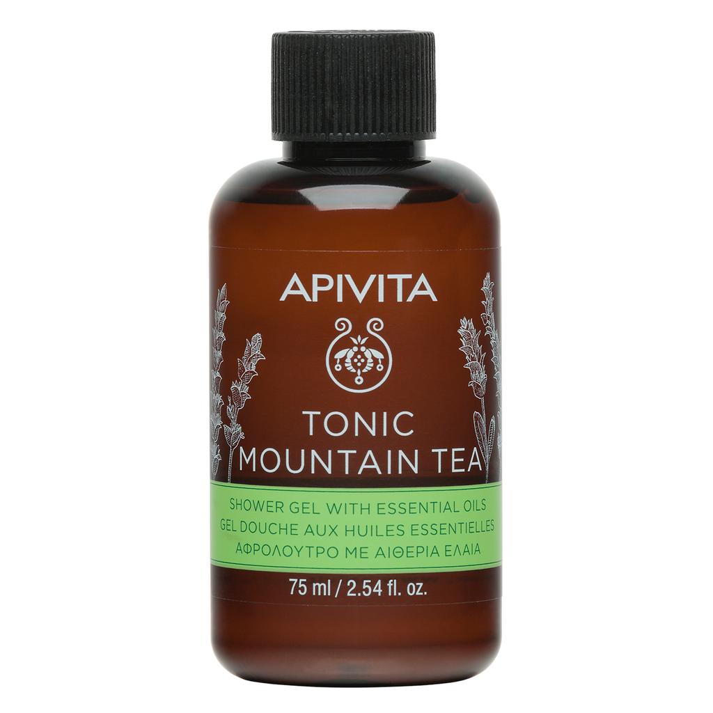 Apivita Тонизирующий горный чай Гель для душа с эфирными маслами фл.75 мл Миниатюра