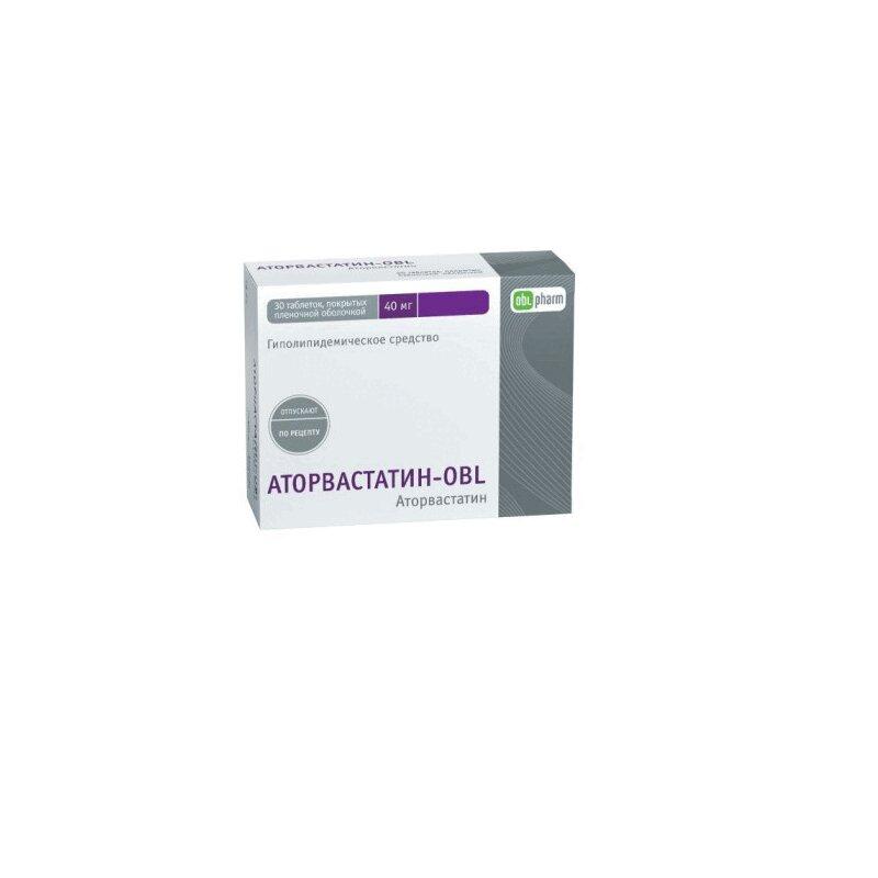 Аторвастатин-OBL таблетки 40 мг 30 шт