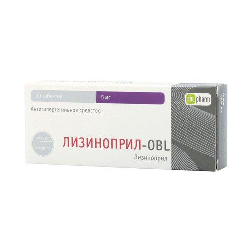 Лизиноприл-OBL таблетки 5 мг 30 шт