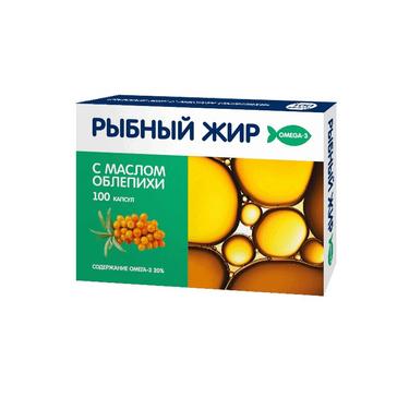 PL Рыбный жир с маслом облепихи капсулы 100 шт