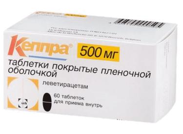Кеппра таблетки 500 мг 60 шт