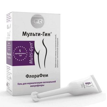 Мульти-Гин ФлораФем Гель для нормализации вагинальной микрофлоры 5мл 5шт.