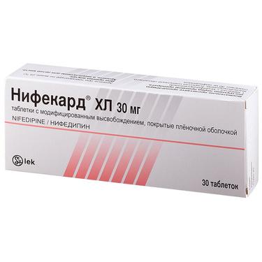 Нифекард ХЛ таблетки 30 мг. 30 шт.