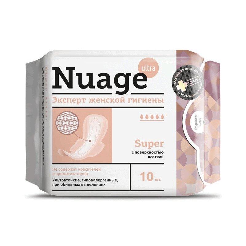 Nuage Супер Прокладки для критических дней с поверхностью сетка 10 шт