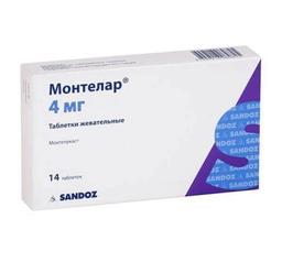 Монтелар таблетки жевательные 4 мг 14 шт