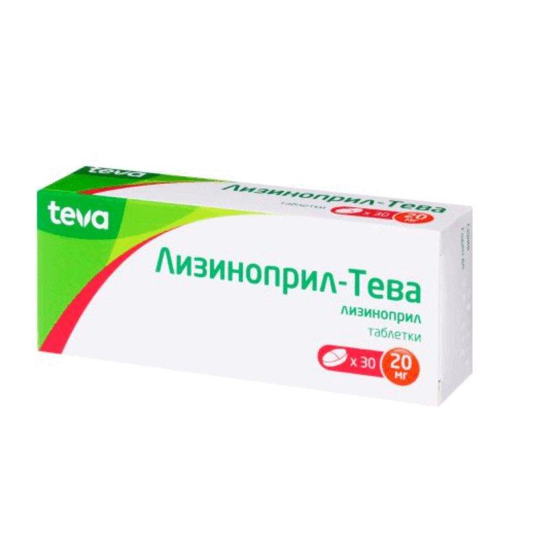 Лизиноприл-Тева таблетки 20 мг 30 шт