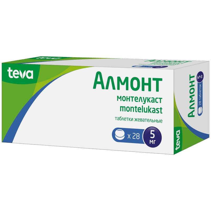 Алмонт таблетки жевательные 5 мг 28 шт