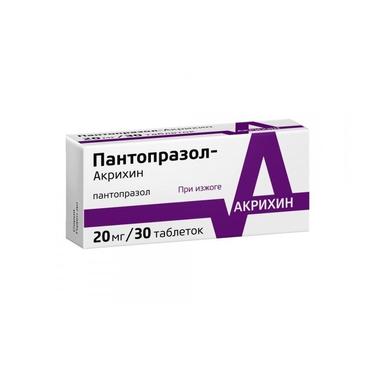 Пантопразол-Акрихин таблетки 20мг 30 шт.