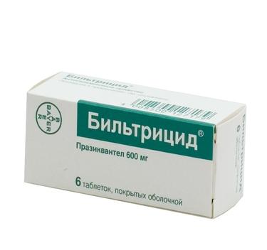 Бильтрицид таблетки 600 мг 6 шт