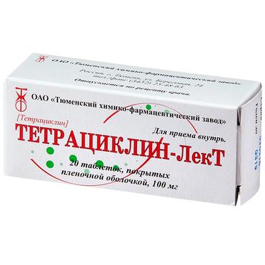 Тетрациклин-LekT таблетки 100мг 20 шт.
