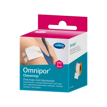 Пластырь "Omnipor" фиксир гипоаллергенный 5см х 5м 1 шт.