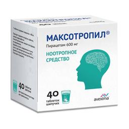 Максотропил таблетки шипучие 600 мг 40 шт