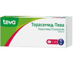 Торасемид-Тева таблетки 5 мг 30 шт