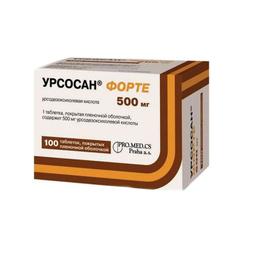 Урсосан Форте таблетки 500 мг 100 шт