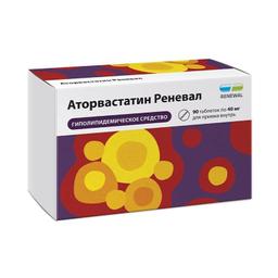 Аторвастатин Реневал таблетки 40 мг 90 шт