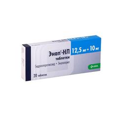 Энап-НЛ таблетки 12,5 мг+10 мг 20 шт