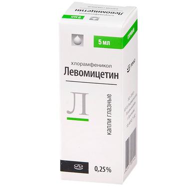 Левомицетин капли 0.25% фл 5мл N1
