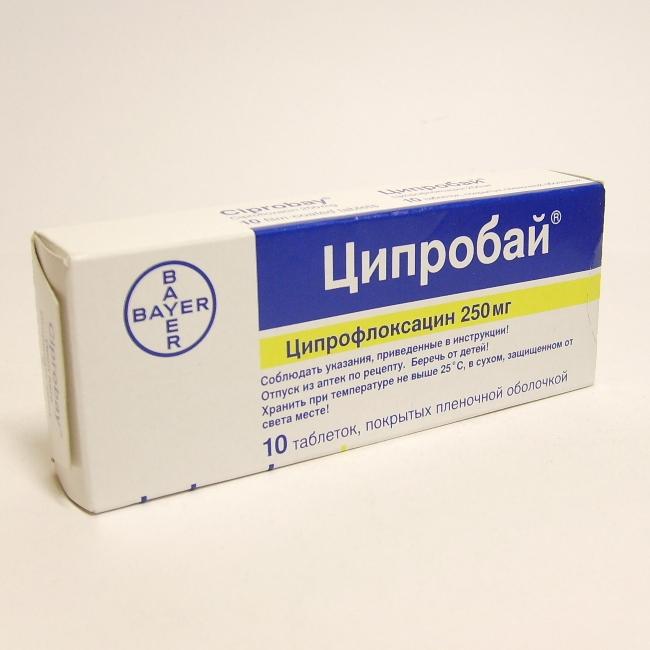 Ципробай таблетки 250 мг 10 шт