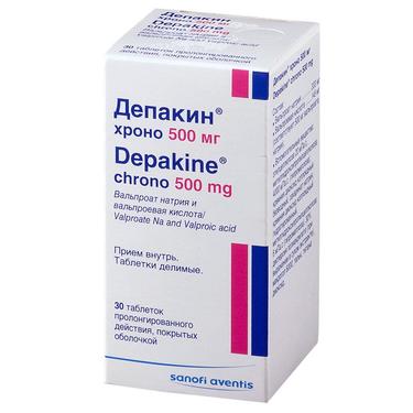 Депакин хроно таблетки 500 мг 30 шт