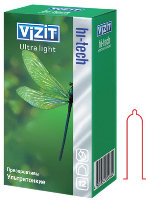 Презерватив "Vizit" Hi-tech Ultra Light (ультратонкие) 12 шт