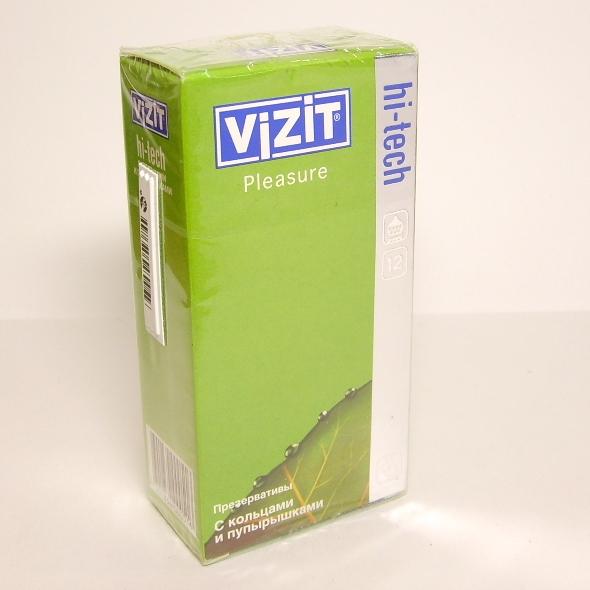 Презерватив "Vizit" Hi-tech Pleasure (с кольц. и пуп.) 12 шт